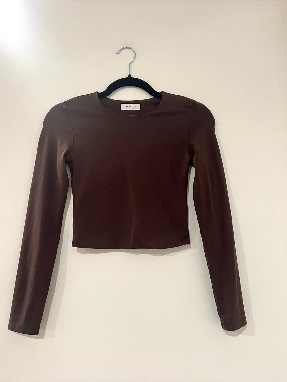 Aritzia Babaton Contour Crew Cropped Longsleeve top